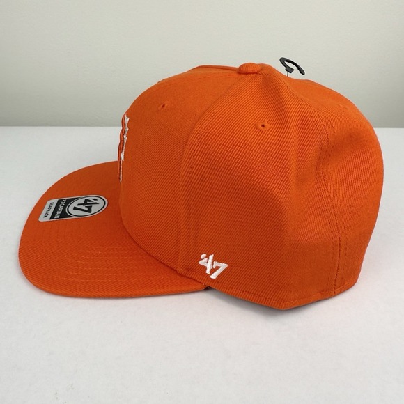 San Francisco Giants '47 Brand Captain City Connect Orange Snapback Hat Cap NEW - Picture 2 of 9